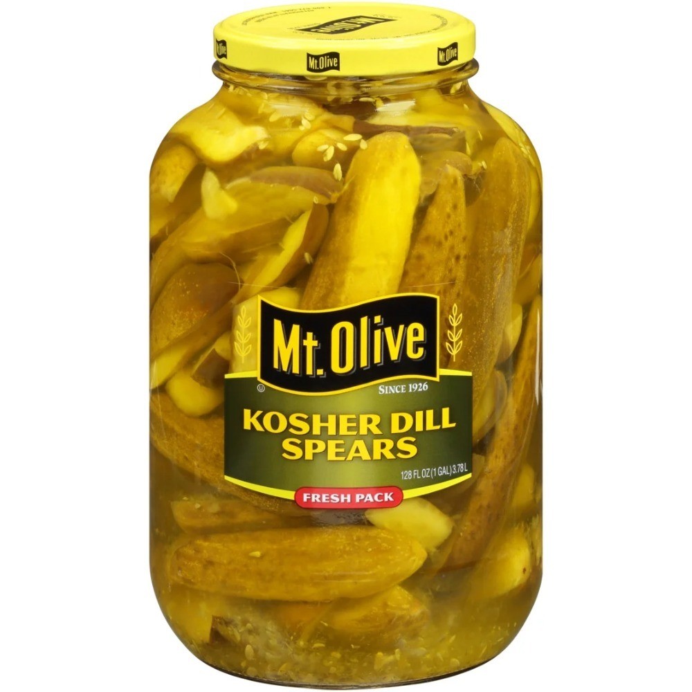 Fresh Pack Kosher Dill Pickle Spears in 128 fl oz Jar