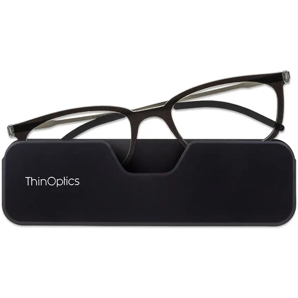 ThinOptics Connect Reading Glasses with Black Full Frame Pod