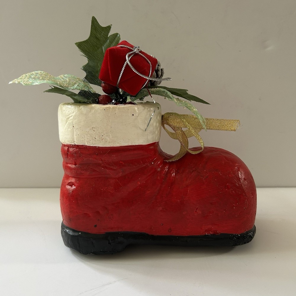 Vintage Christmas Santa Boot Decor