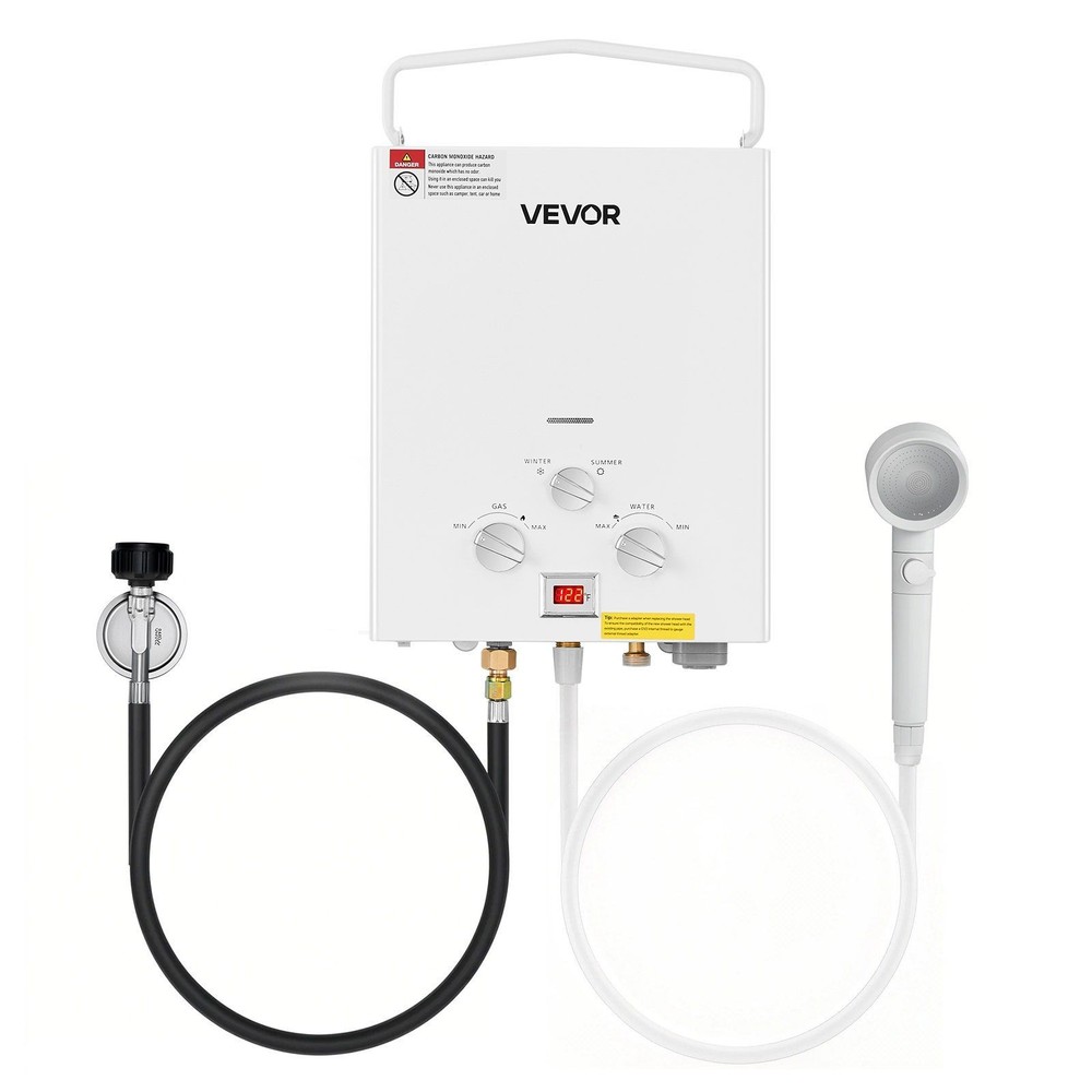 VEVOR Portable Propane Water Heater, 6L Tankless Outdoor Water Heater, 41000 BTU