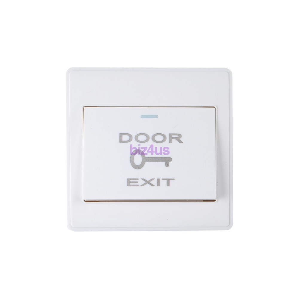 White Door Lock Exit Button Push Release Switch Panel for Access Control System