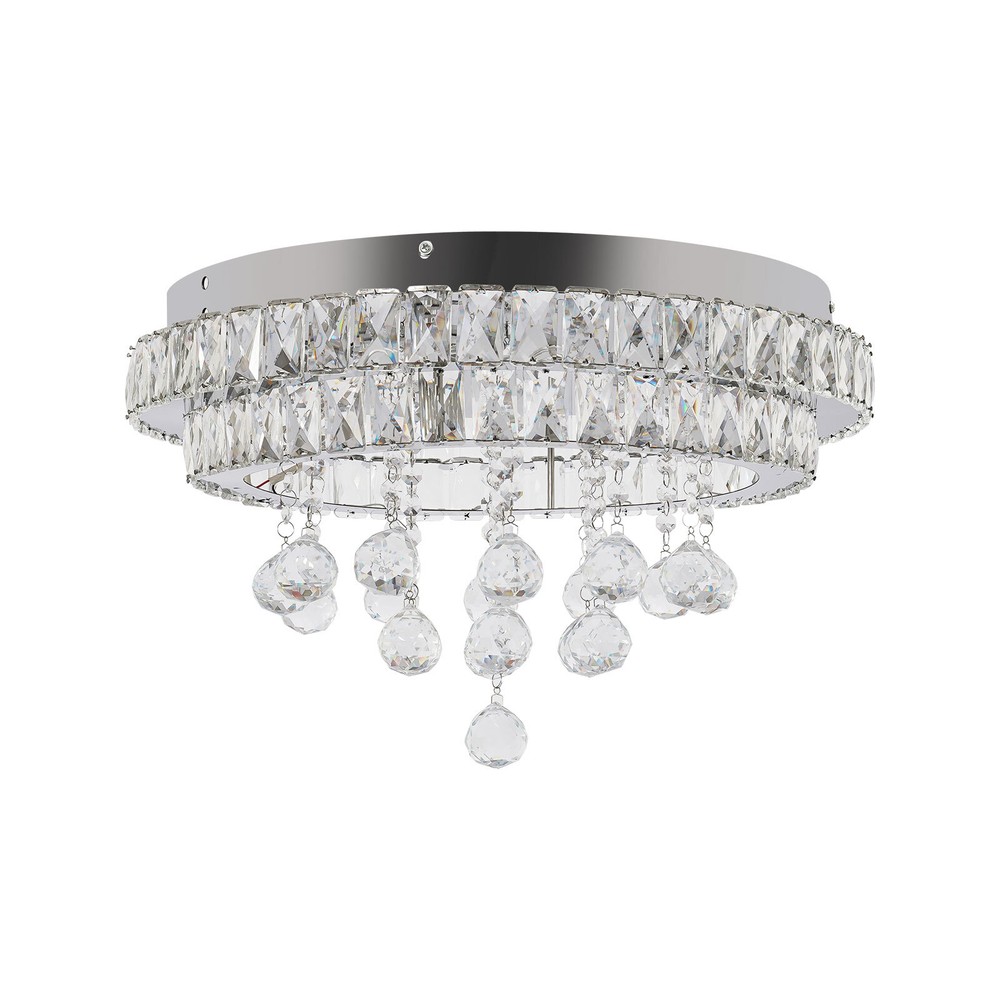 3 Colors Adjustable Crystal Ceiling Light w/Remote Control LED Ceiling Light