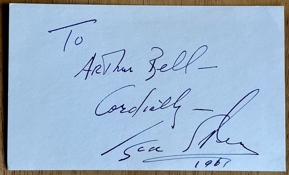 Legendary Violinist Isaac Stern Autographed Card