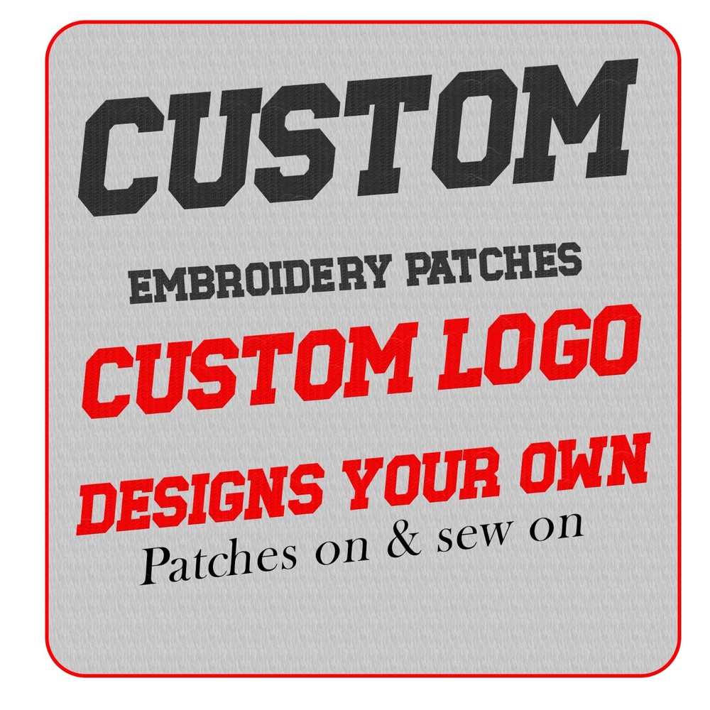 CUSTOM YOUR LOGO PERSONALIZED TAG EMBROIDERED PATCH iron-on or SEW ON