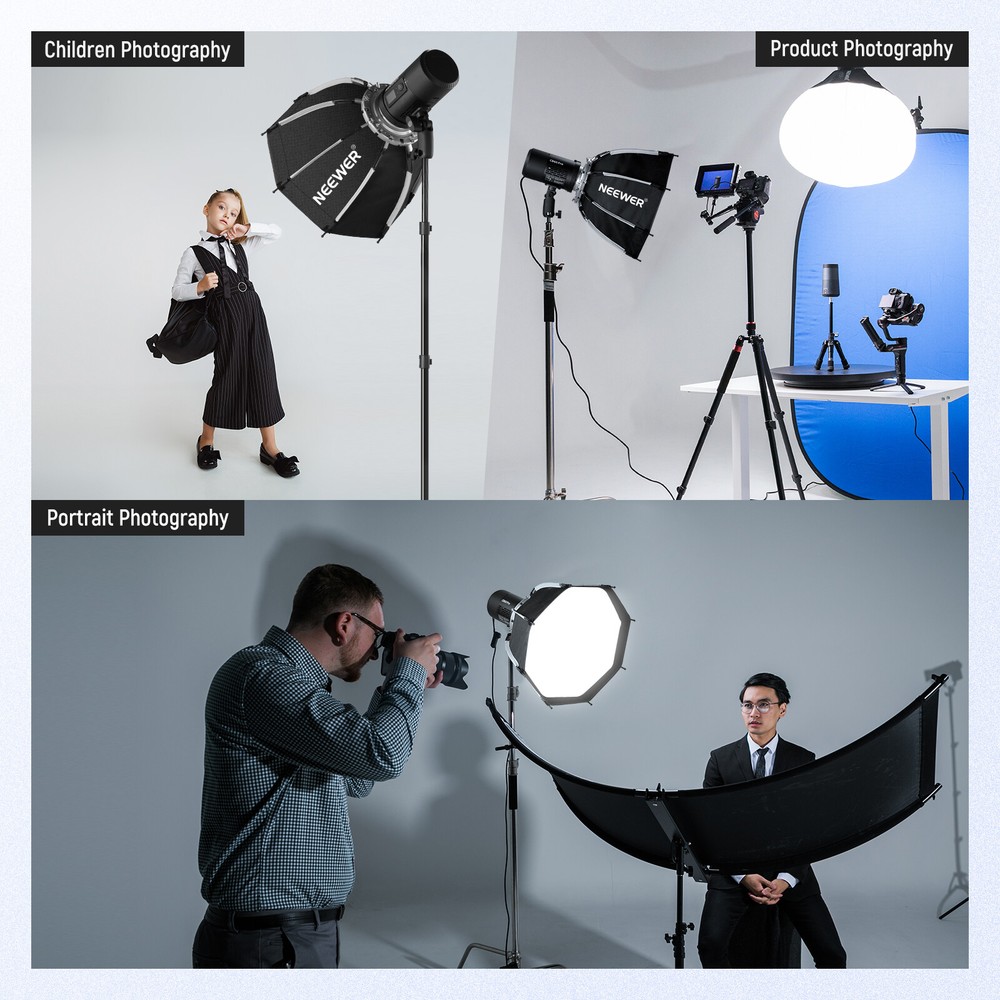 NEEWER 17.7''Octagonal Softbox Bowens Mount for Godox Aputure Video Studio Light