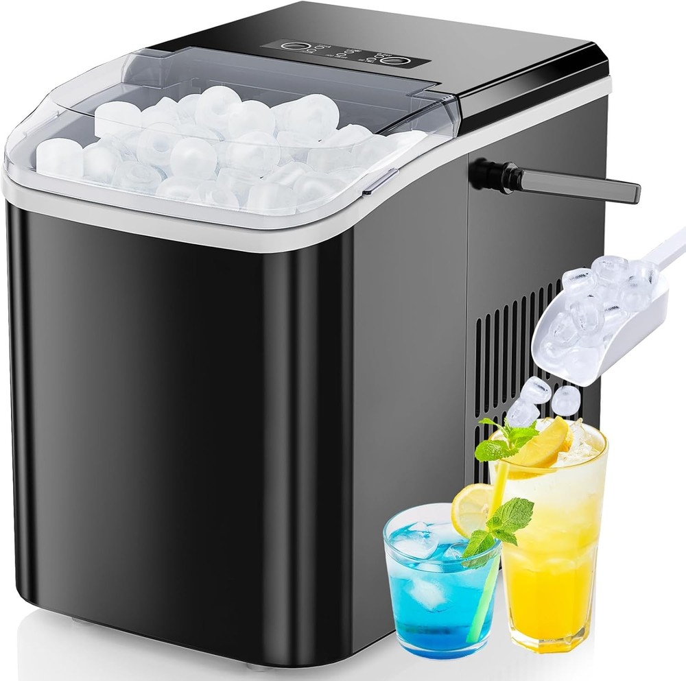 Portable Ice Maker with Self-cleaning Function - Ready in 6 Minutes for 9 Cubes