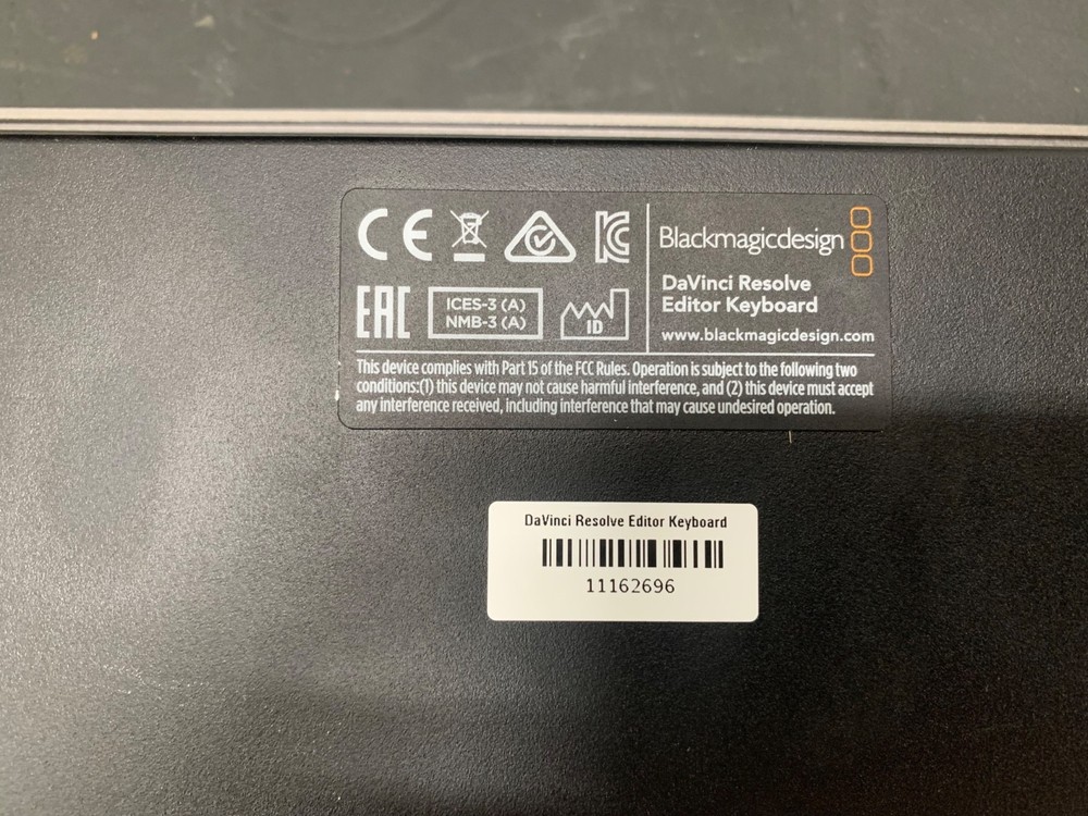 Blackmagic Design DaVinci Resolve Editor Keyboard READ