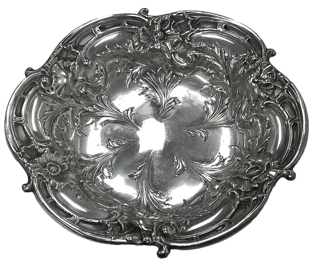 Vintage Reed & Barton Sterling Silver Les Cinq Fleur Candy Dish #276