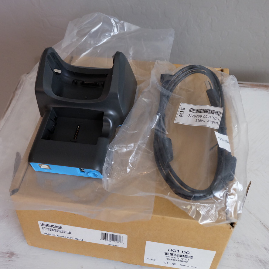 Wasp HC1-DC Mobile Handheld Computer Scanner Single Slot Cradle – New Open Box
