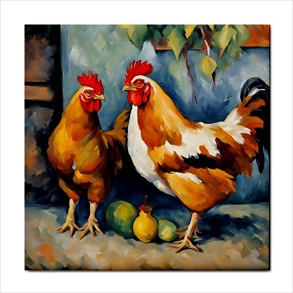 Chickens Ceramic Tile Art Backsplash Home Decor