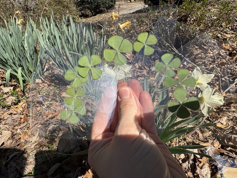 4 Leaf Clover Clear Bookmark Medium Size