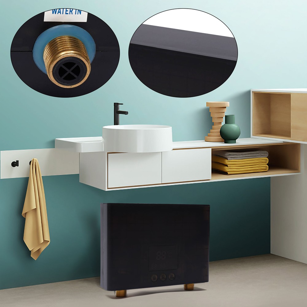 110V Electric Tankless Home Hot Water Heater Whole House Instant Heating 3000W