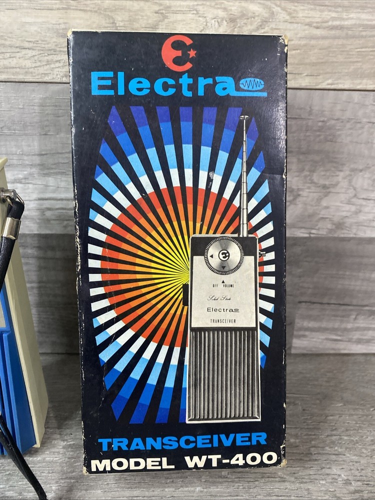 Electra Transceiver Model Wt-400 Blue original Box walkie talkie