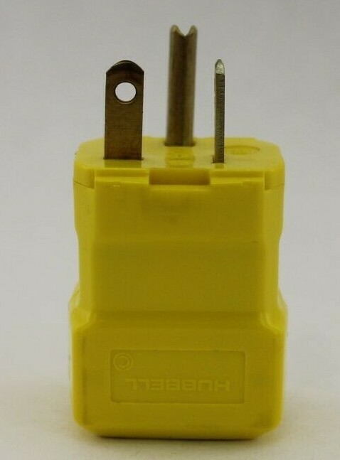 Hubbell 5364VY Dead Front Plug NEMA 5-20P