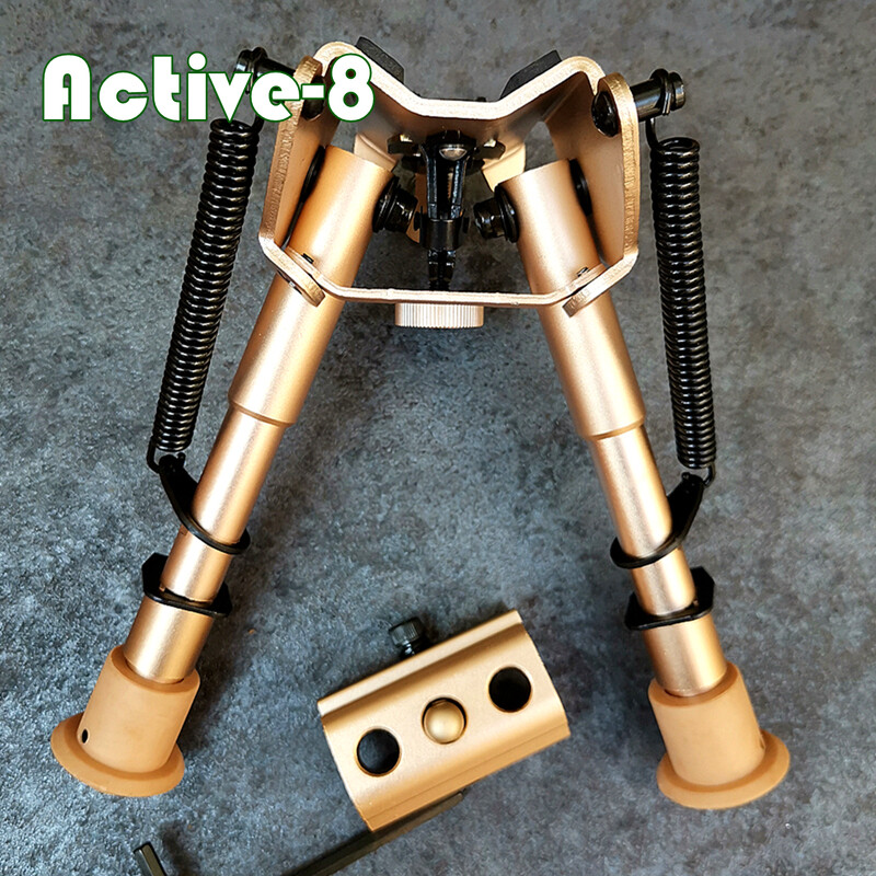 ACTIVE-8 6-9 Inches Rifle Bipod Adjustable Spring Return with Adapter