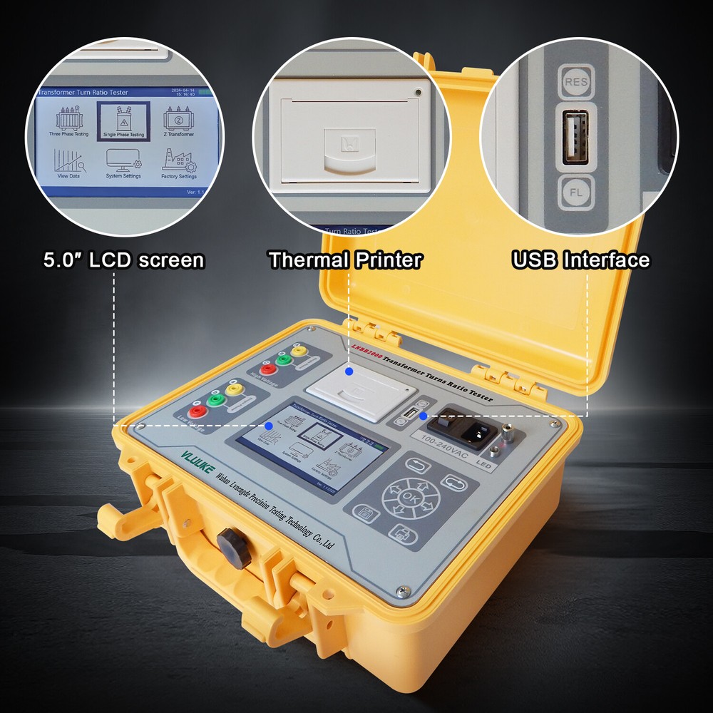 3 Phase Voltage Transformer Ratio Tester Turns Ratio Group Meter TTR Testing