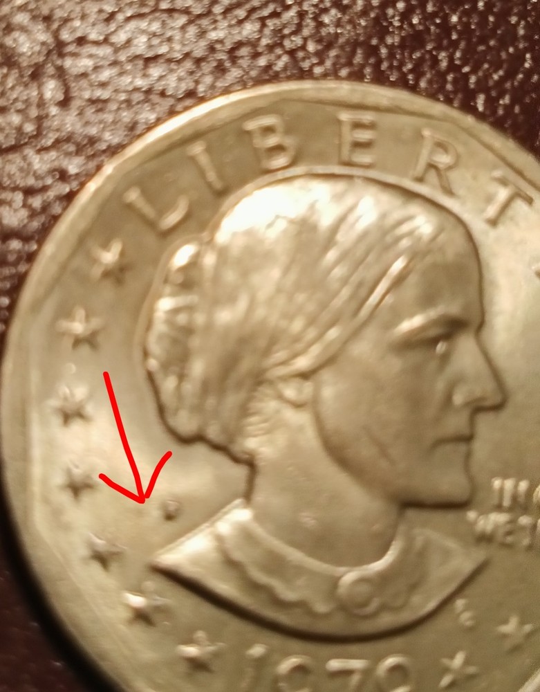 1979 Susan B Anthony library Dollar. Errors & Off Central!