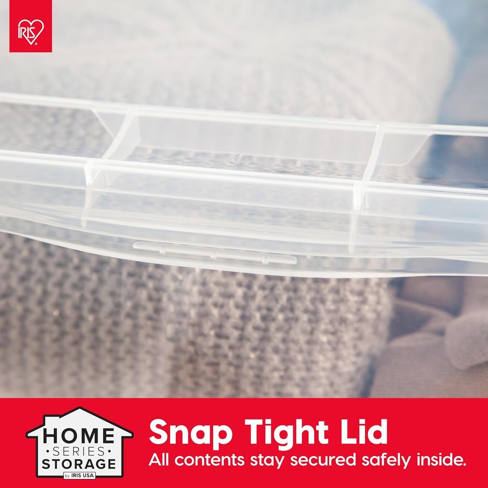 20-Piece Set of Lidded Storage Containers, 6-Quart Capacity,