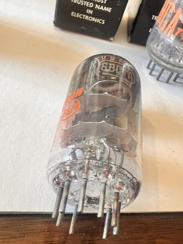 NOS RCA Pair 6BQ7A Hifi Amplifier Audio vacuum tubes (6BS8 6BZ7)