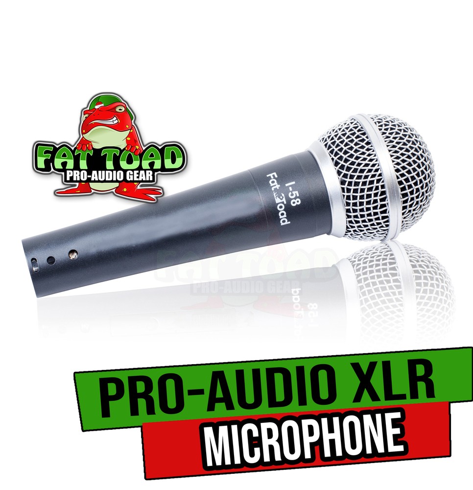 Cardioid Dynamic Microphone with Mic Clip by FAT TOAD | Vocal Handheld