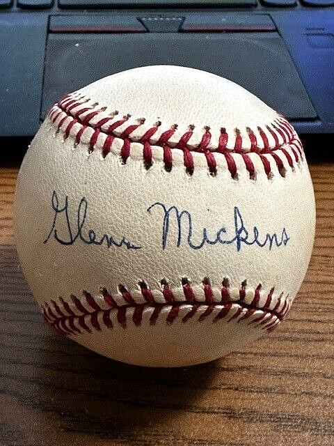 GLENN MICKENS SIGNED AUTOGRAPHED ONL BASEBALL!  Brooklyn Dodgers!