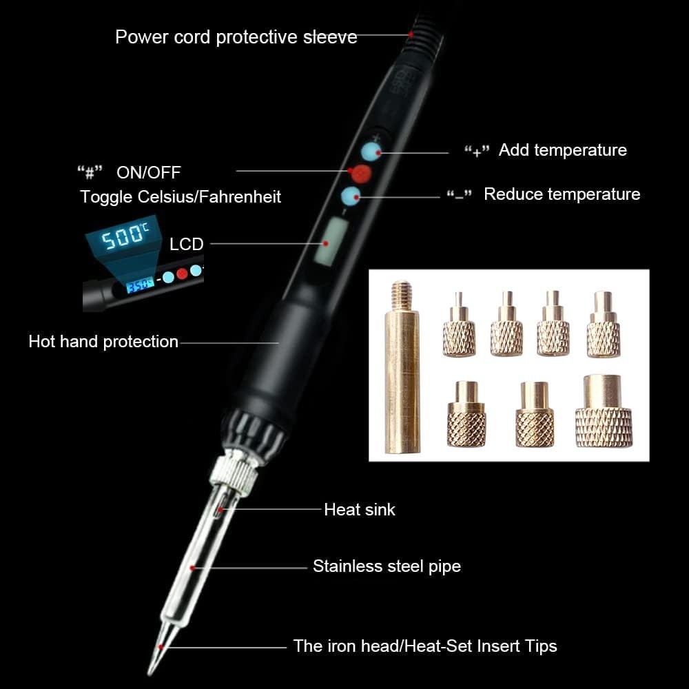 Advanced Vertical Heat Press Tool for 3D Printing & Threaded Inserts - 110V/220V