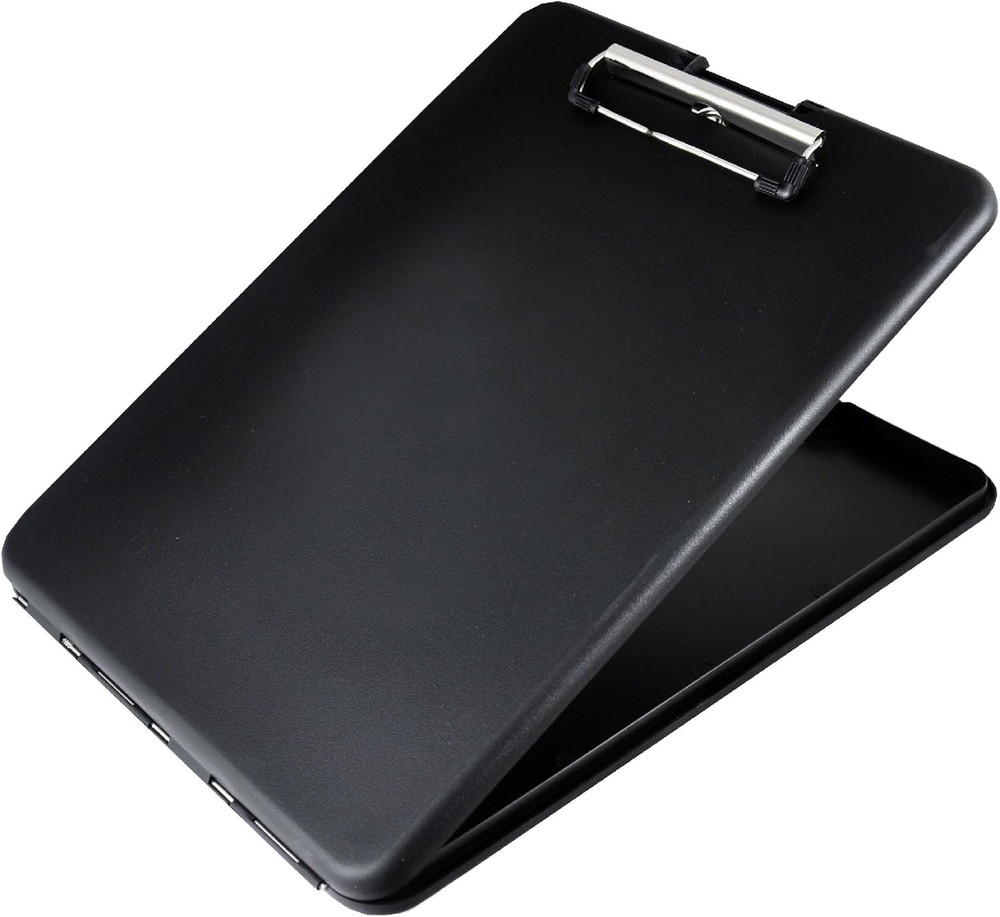 Slimmate Plastic Storage Clipboard with Snap Closure– Lightweight Polypropylene