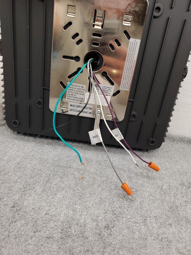 20W LED Low Profile Canopy Ceiling Mount Light Shield Security 197709 Black 5K