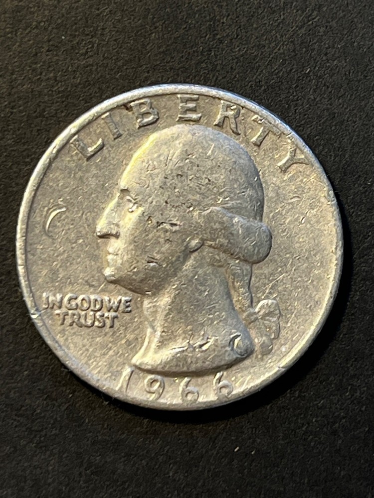 Extremely Rare 1966 Washington Quarter with Doubling Error, no mint mark