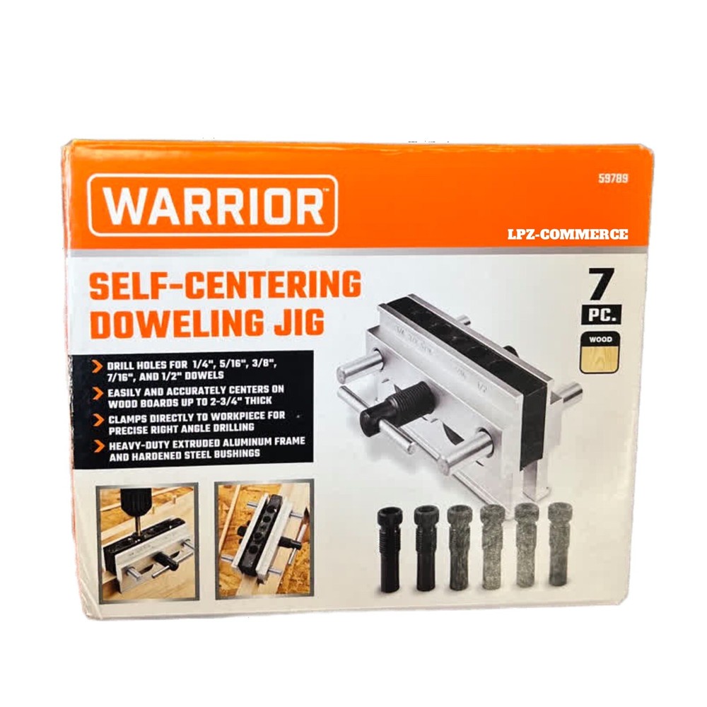 NEW Warrior Self-Centering Doweling Jig - 7 Piece - 59789