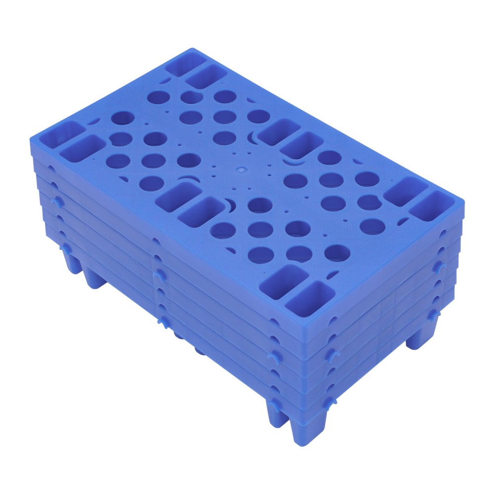 6PCS Plastic Floor Pallet, Blue PP Pallets, Lightweight Plastic Pallets