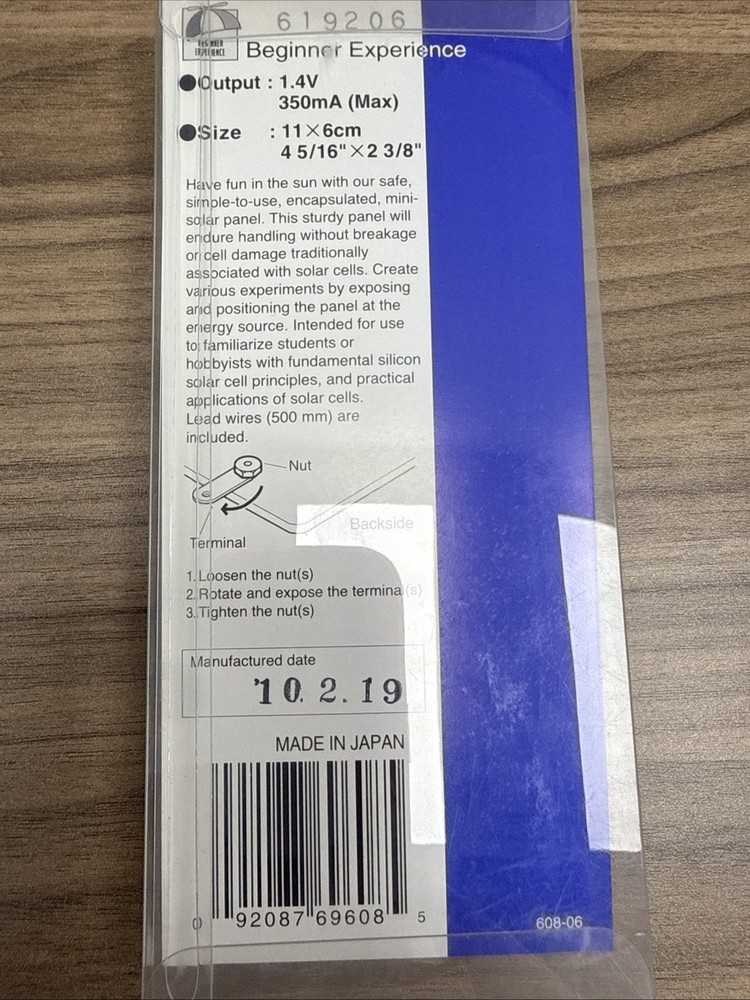 OWI Solar Battery OWI-608-06 Beginner's Experience