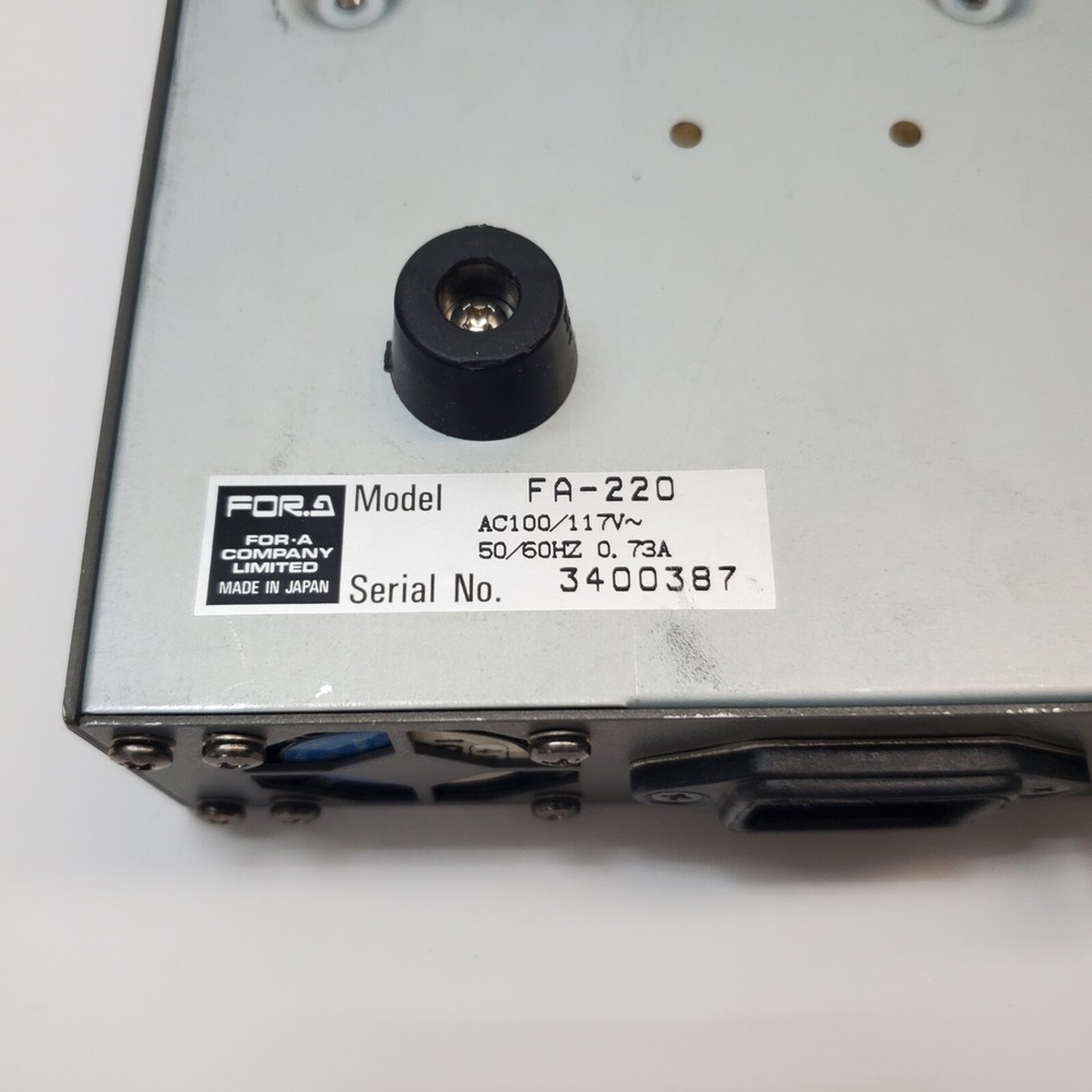 FOR-A FA-220 Digital Time Base Corrector TBC NTSC Synchronizer Powers On READ