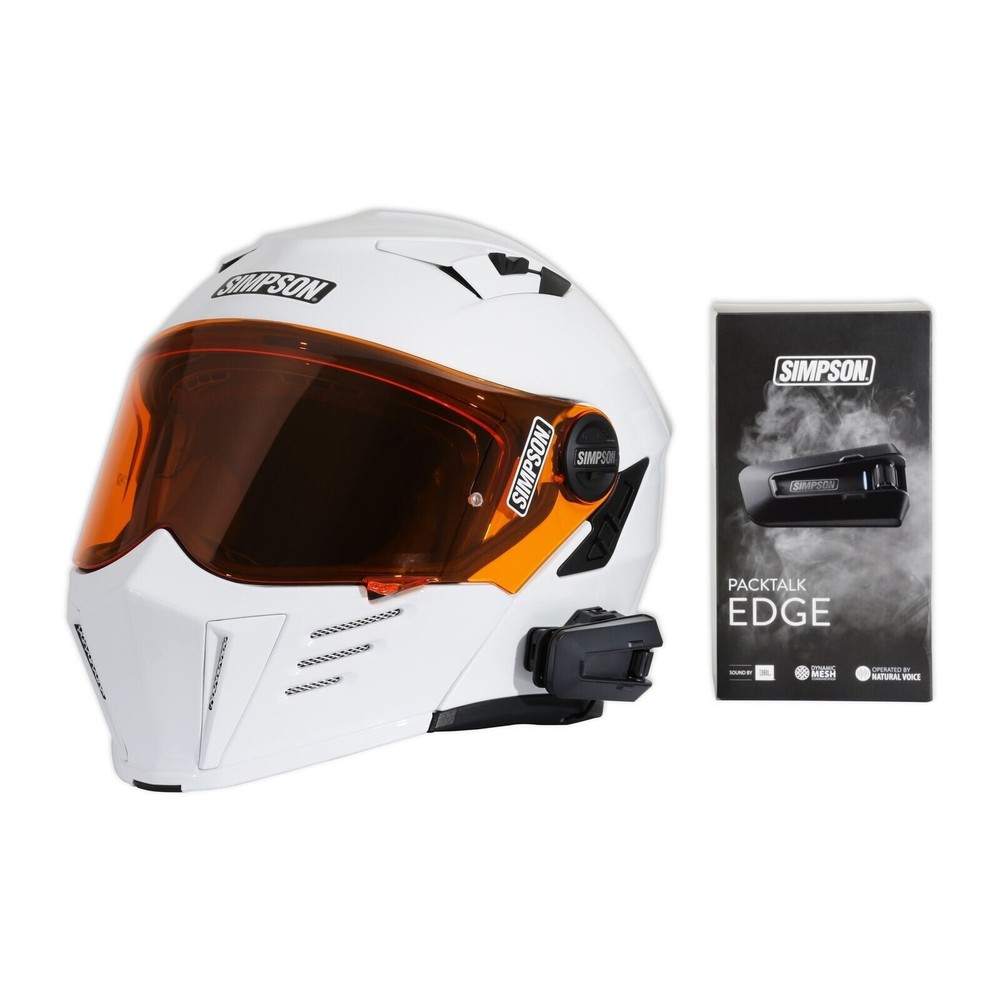 Simpson Cardo Packtalk Edge Motorcycle Bluetooth Intercom Universal For all HJC