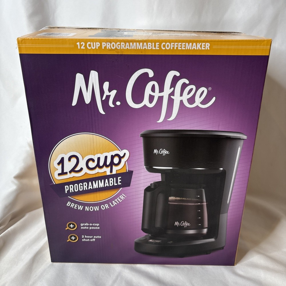 Mr. Coffee 12 Cup Programmable Coffee Maker Black NEW In Box