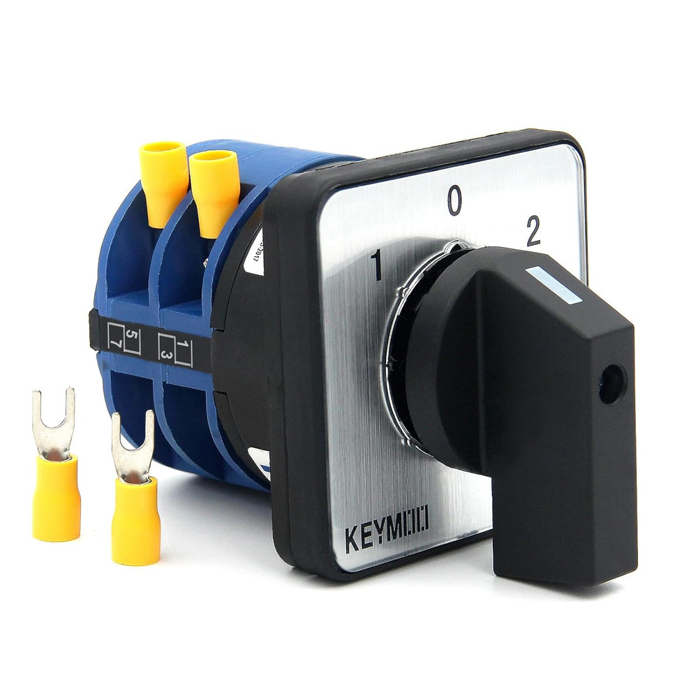 40A Rotary Changeover Switch, 660V 3 Position 2 Phase 8 Terminals, Universal ...