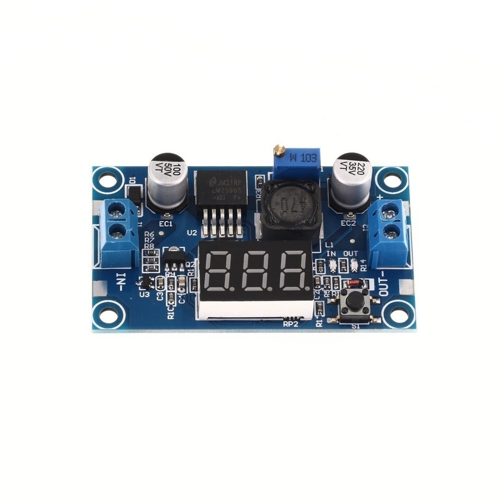 Power Module with Digital Voltmeter Touch Switch 2.5V-40V Input 3A Output