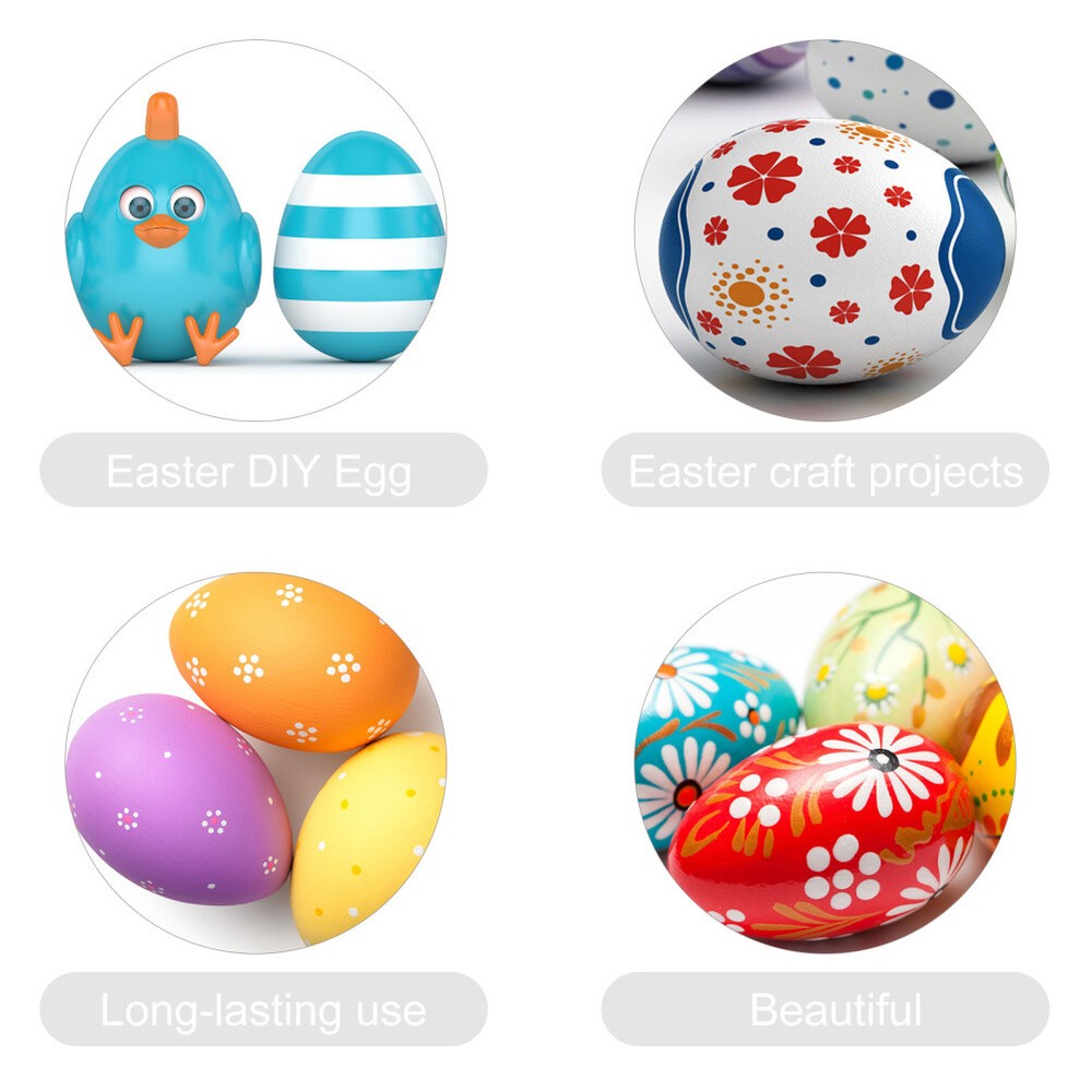 2pcs Kids Drawing Eggs Decoration Polystyrene Eggs Chicken Toy