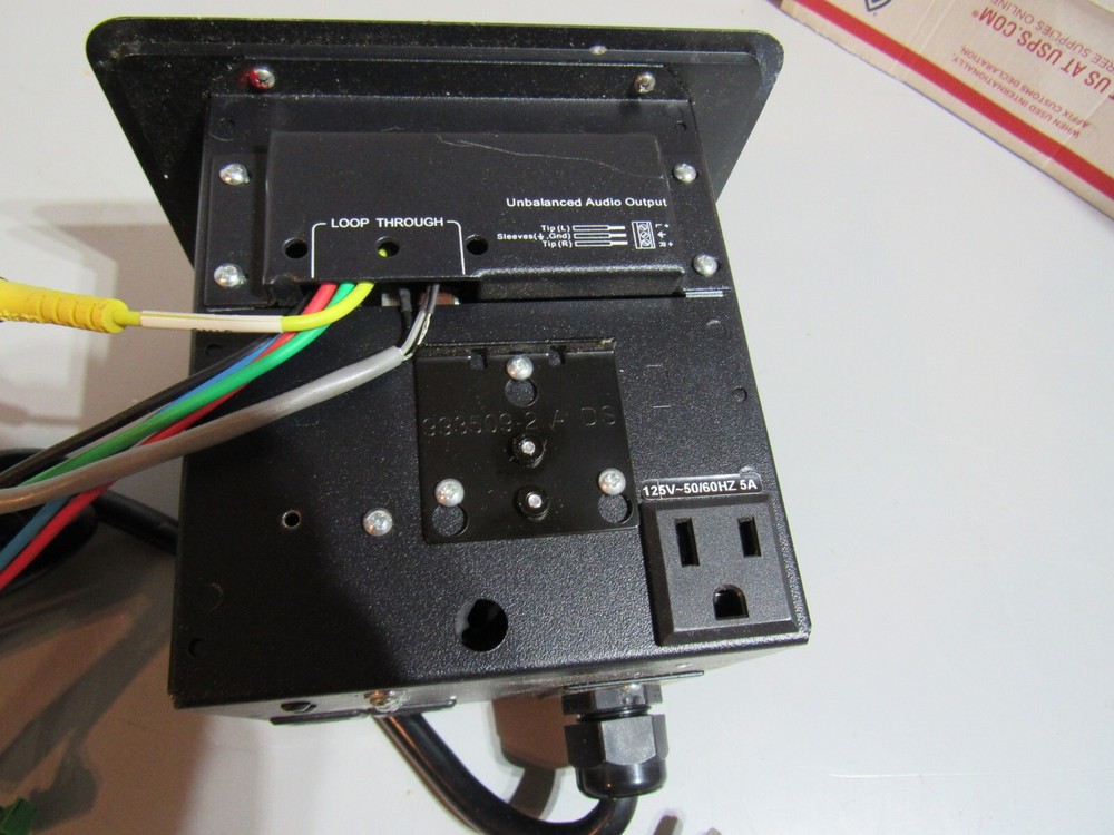 EXTRON 60-512-01 HSA 200 HIDEAWAY SURFACE ACCESS AND CABLE CUBBY BLACK