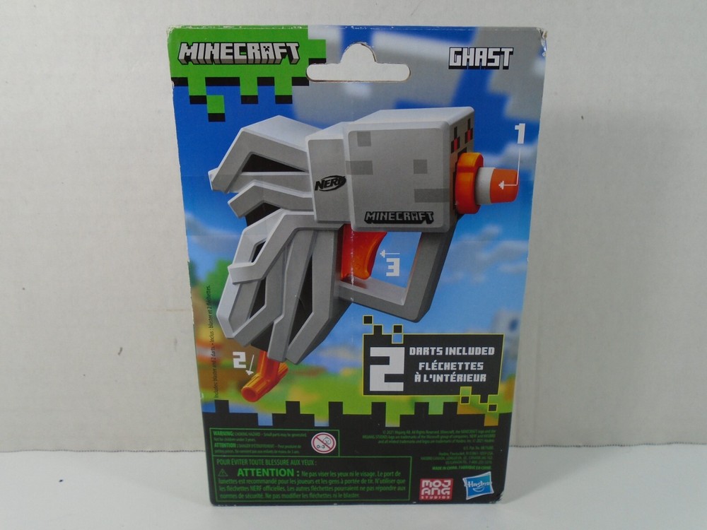 2021 HASBRO--MINECRAFT GHAST--NERF MICROSHOTS GUN (NEW)