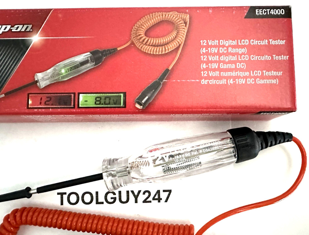 SNAP ON EECT400 O ORANGE Circuit Continuity LED Tester Digital Display NEW TOOLS