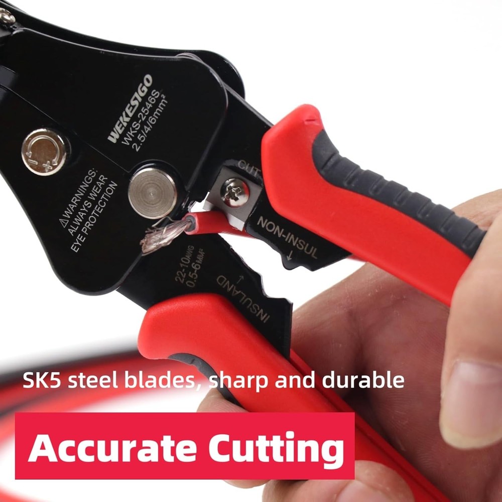 3 in 1 Adjustable Wire Stripper Tool, Automatic Solar Cable Stripper/Cutter for