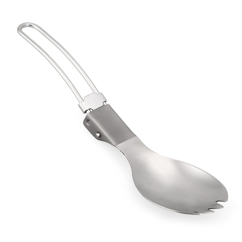 Half Polished Folding Spork Lightweight Dinner D0S0