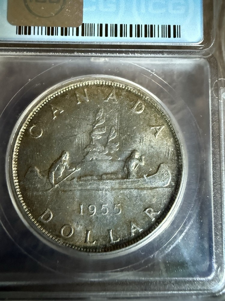 1955 canada silver dollar ICG MS 62