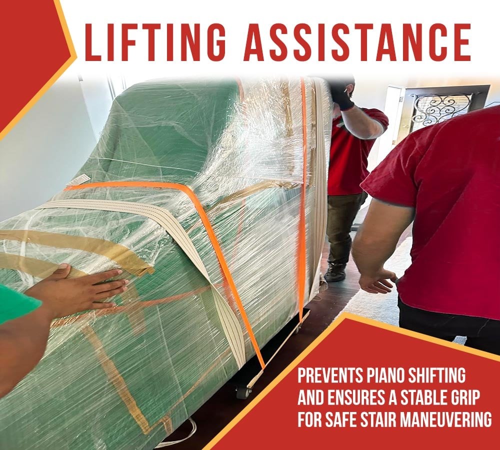 2" x 17' Piano Strap with Roller Buckle, Web Strap (4 Pack)