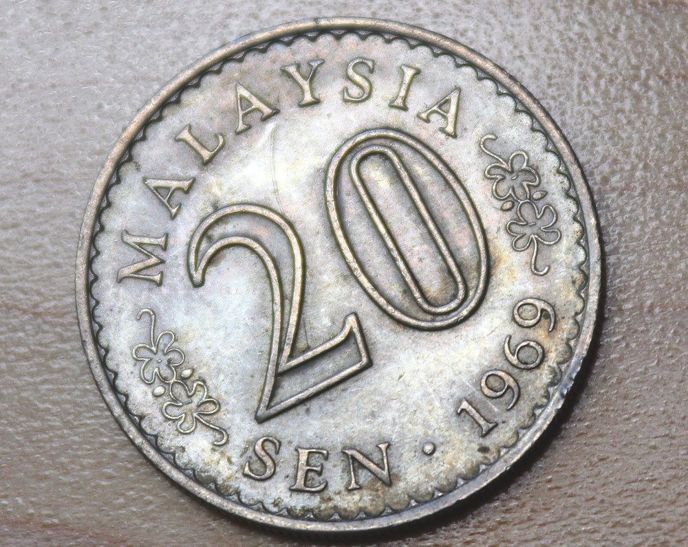 1969 Malaysia 20 Sen
