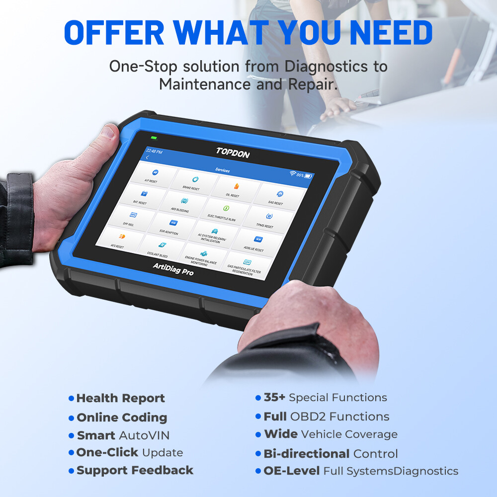 2026 TOPDON AD PRO Full System ECU Coding Bi-Directional Control Scanner for Car