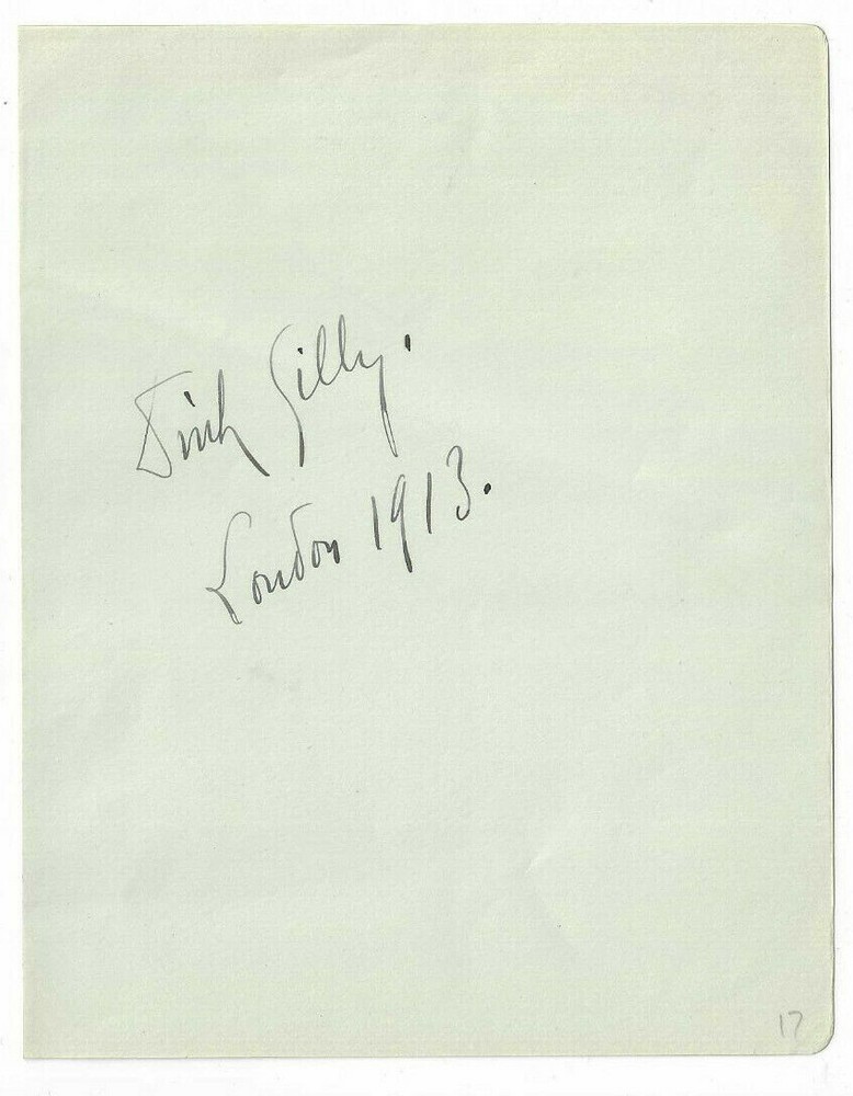Dinh Gilly Signed Sheet 1913  / Autographed Opera Singer