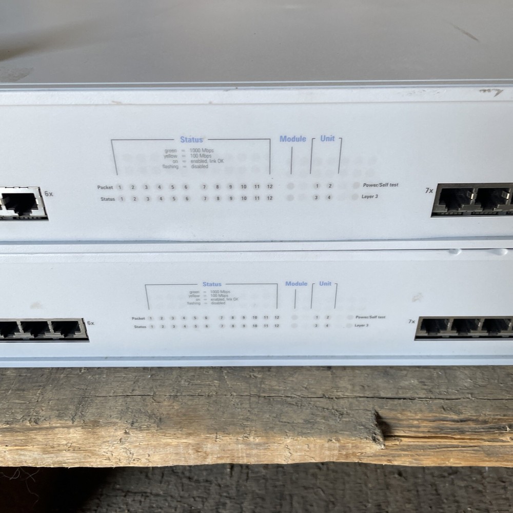 (2) 3Com SuperStack 3 Switch 4900 - switch - 12 ports desktop *No Power Cord*