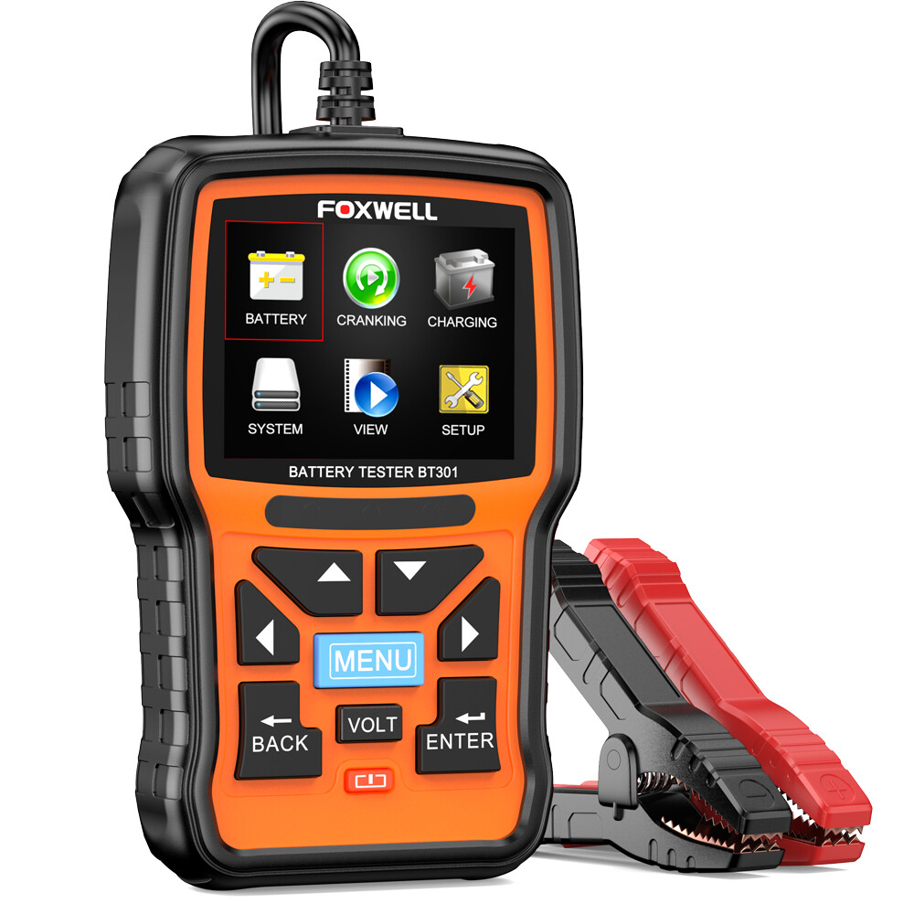FOXWELL BT301 Battery Tester Load Drop Charging System Checker Analyzer Tool 12V